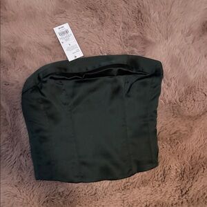 Zara Black Strapless Corset Top